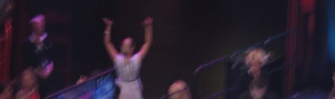 Slovenia's ManuElla exits the Eurovision arena for the final time. Sob. :(