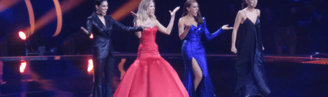 The four hosts from the semi final 1 jury show - Lisbon 2018 Eurovision Song Contest