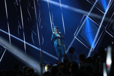 Victor Crone performing Storm at Eesti Laul 2019 Grand Final - Estonia Eurovision Song Contest