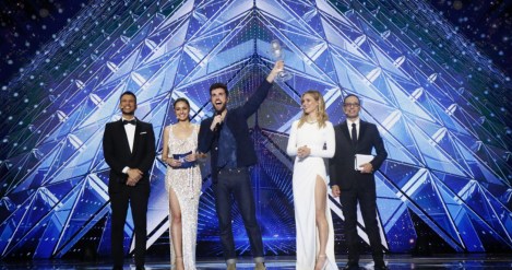 Duncan Laurence with Arcade takes the Eurovision Song Contest trophy for Netherlands - Grand Final Review Tel Aviv 2019